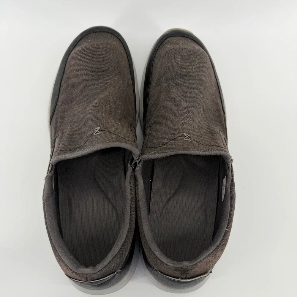 Crocs Santa Cruz 2 Luxe Loafers Mens 13 Charcoal Black Canvas Slip On 203051